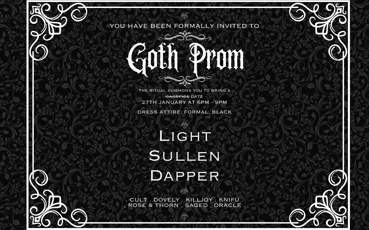 GET YOUR GOTH ON AT GOTH PROM