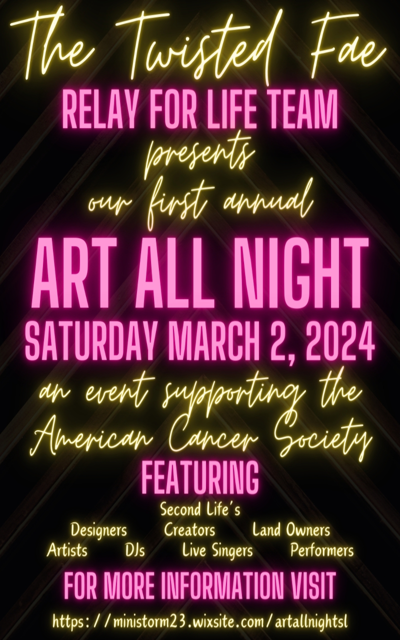 MARK YOUR CALENDAR AND BE PREPARED FOR ART ALL NIGHT!
