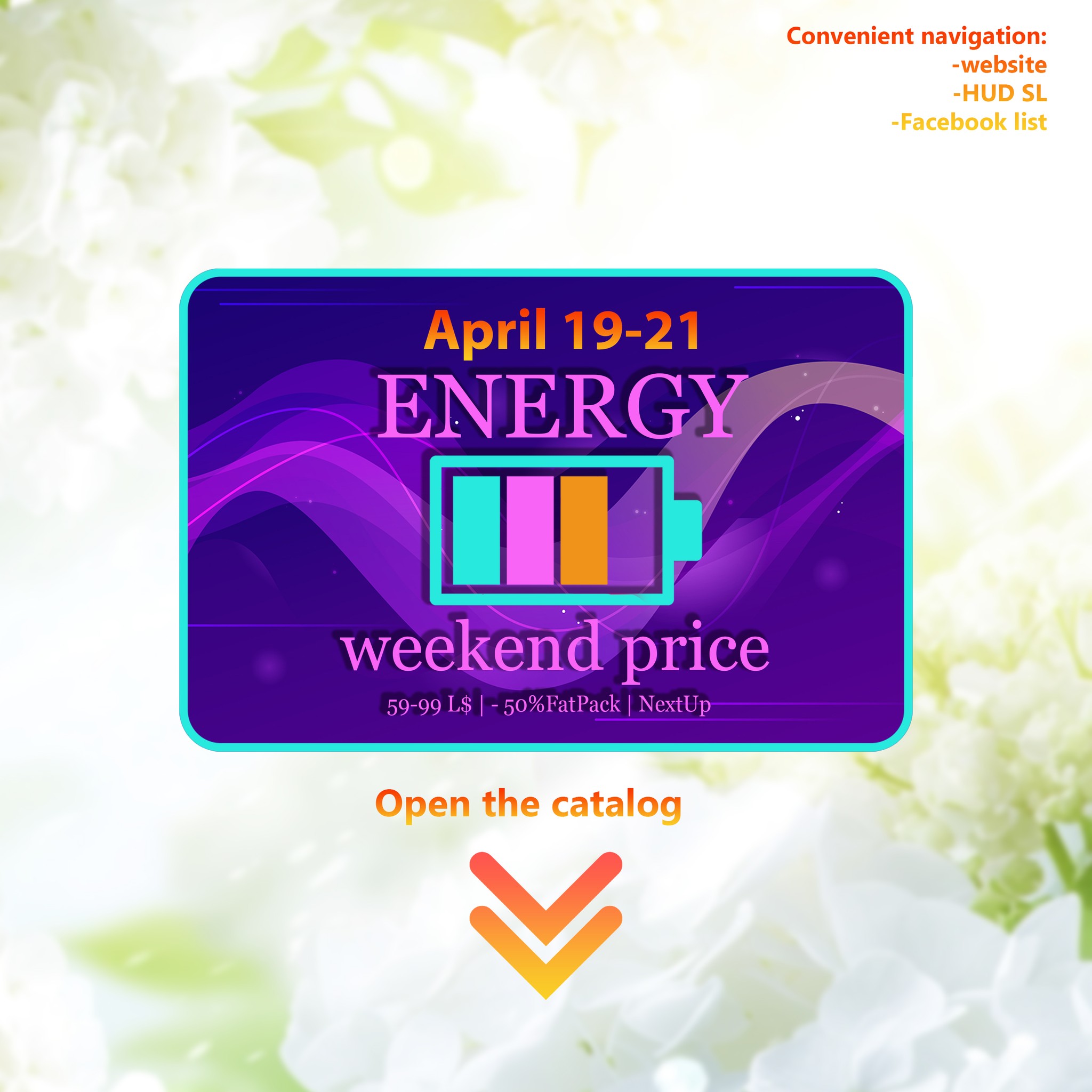ENJOY DISCOUNT DELIGHTS AT THE ENERGY WEEKEND PRICE