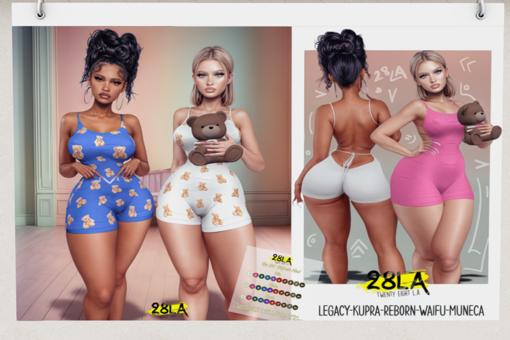 Teddy Romper &amp; Teddy Bear - Inithium/Legacy/Reborn/Yentements/+mods, L$199-L$399 each/L$1999 FP