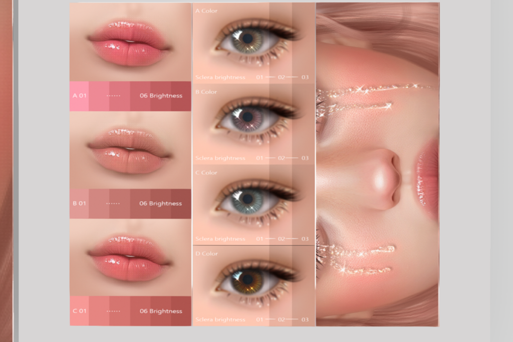 Alice Lips, Eyes, &amp; Diamond Tears - Evo X, L$99-L$299 each