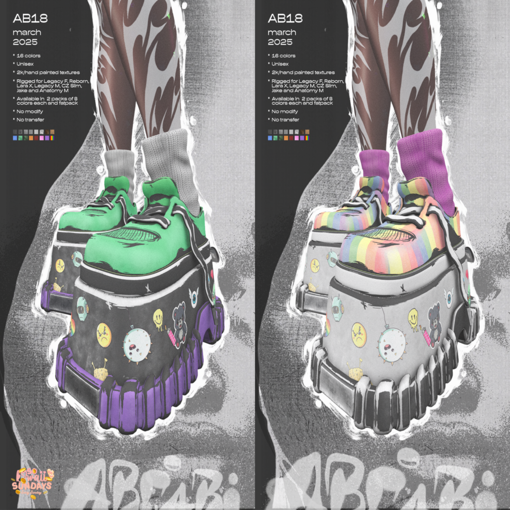 AB18 Boots - Anatomy/CZ Slim/Jake/Legacy M+F/MaitreyaX/Reborn	&lt;a href=&quot;http://maps.secondlife.com/secondlife/Baddest/179/83/1346&quot;&gt;Teleport&lt;/a&gt;