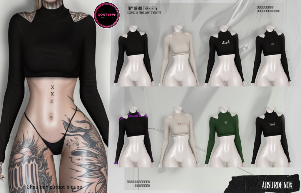 Shoulder Cutout Blouse - No Fits Mentioned