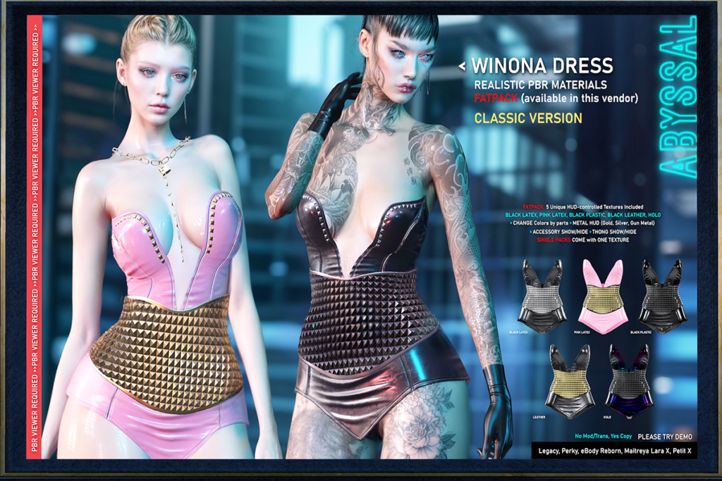 Winona Dress - Legacy/MaitreyaX/Reborn/+mods, L$349 each/L$1077 FP