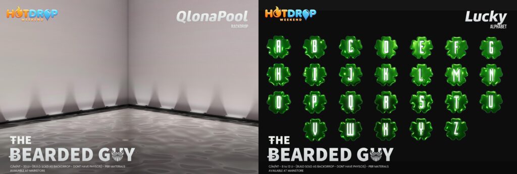Qlona Pool Backdrop &amp; Lucky Alphabet