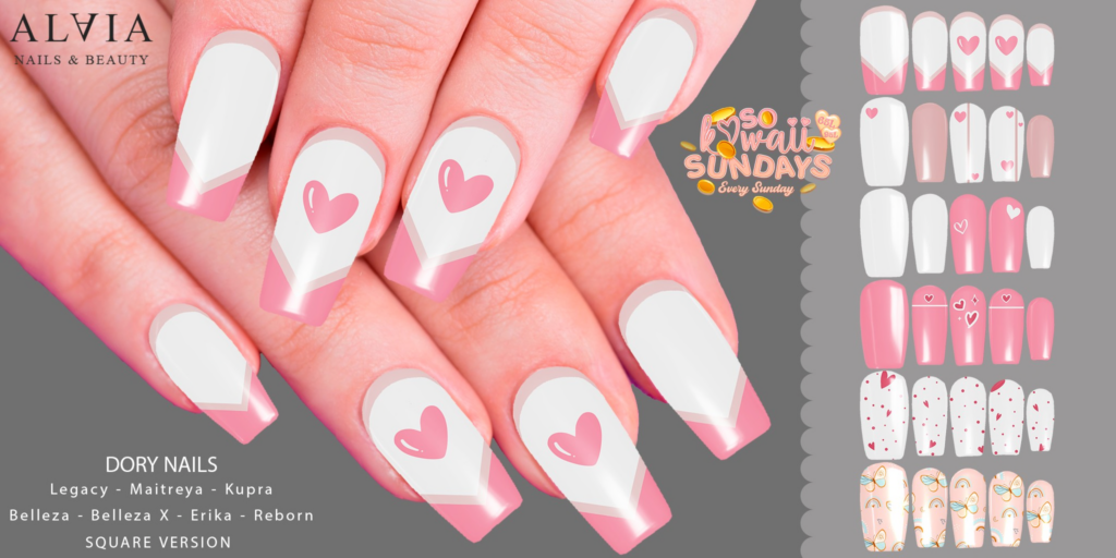 Dory Nail Set - Belleza OG/Erika/Inithium/Legacy/Maitreya/Reborn