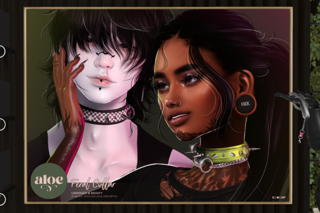 Feral Collar, L$499-L$699 each/L$799-L$999 each FP