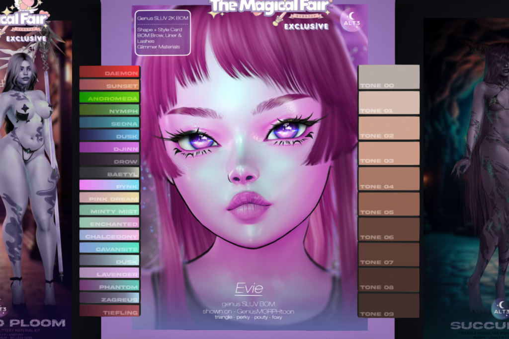 Evie Skin - Genus Morph/SLUV, L$550 each/L$2800 FP