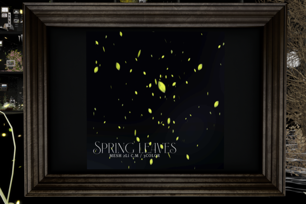 Spring Leaves	&lt;a href=&quot;http://maps.secondlife.com/secondlife/Rigi/41/98/3798&quot; target=&quot;_blank&quot;&gt;Teleport&lt;/a&gt;
