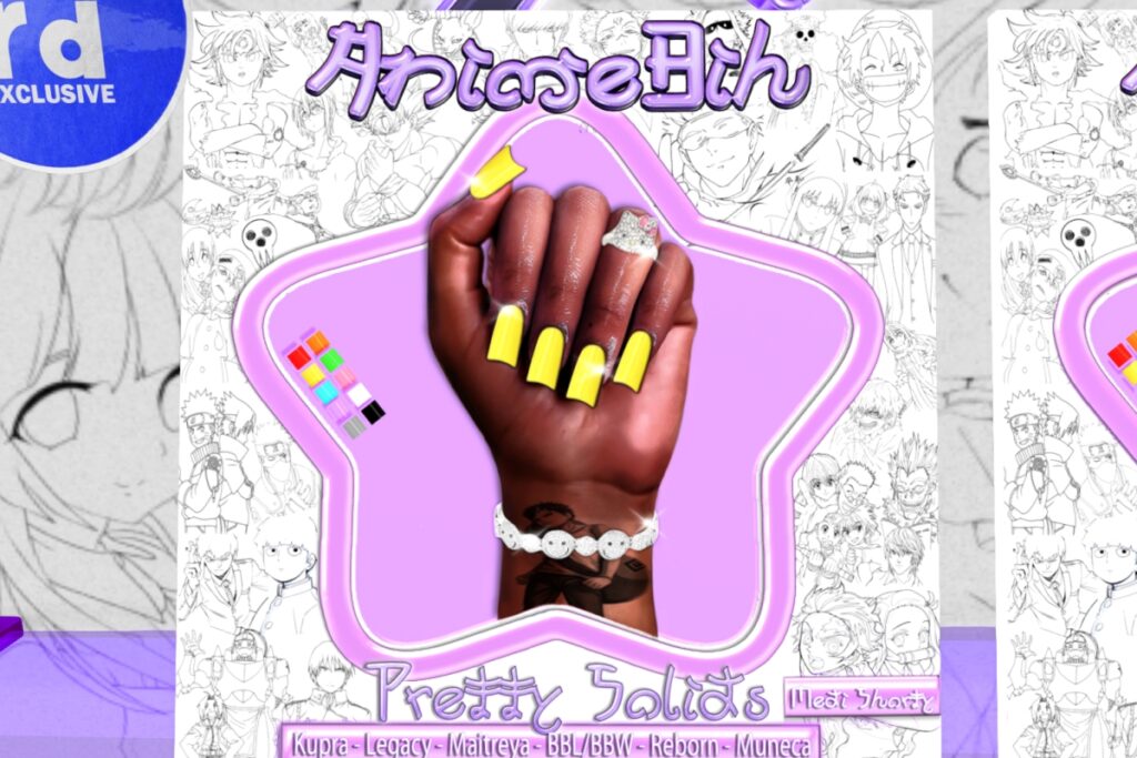 Pretty Solids Nail Set - Inithium/Legacy/Maitreya/Reborn/Yentements/+mods, L$600