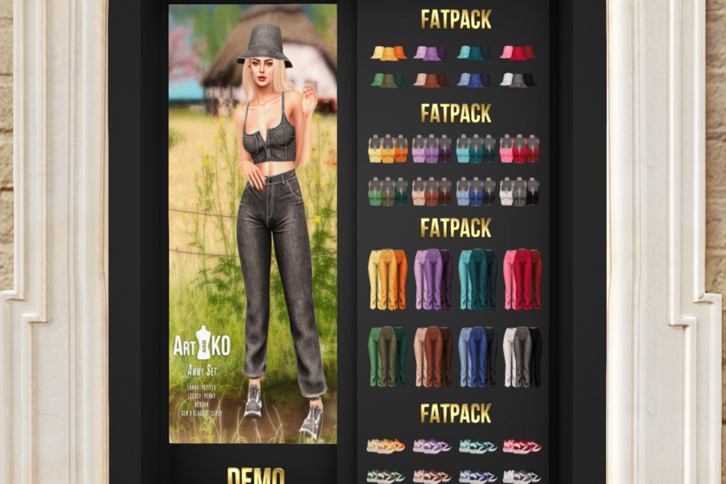Ammy Top, Pants, Hat and Shoes - GenX/Legacy/MaitreyaX/Reborn/+mods, L$249 each/L$1400 each FP