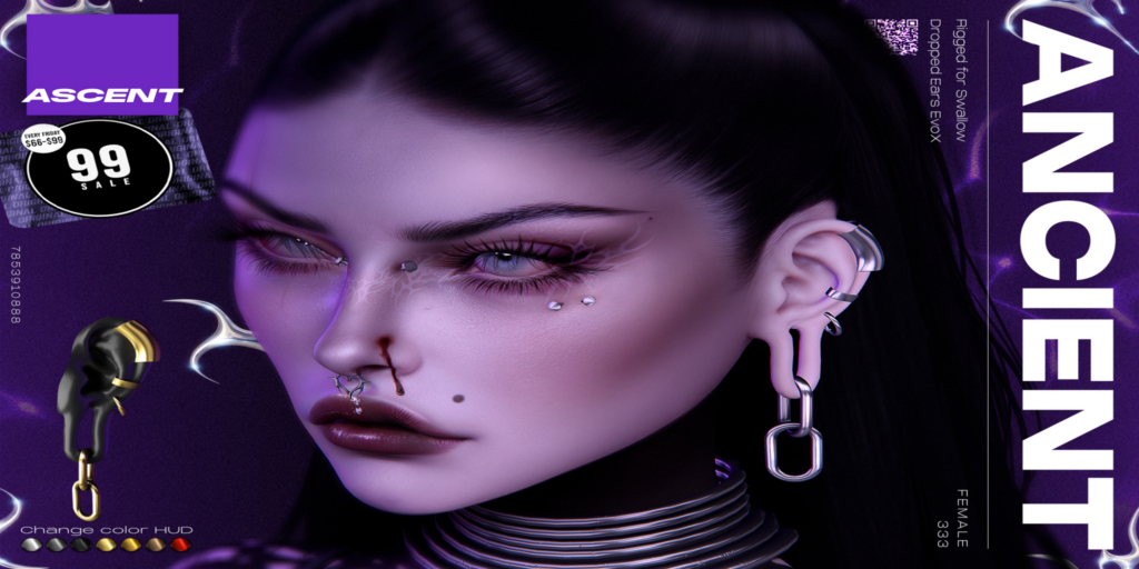 Ancient Earrings - Swallow Dropped F Ears