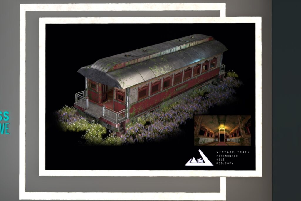Vintage Train Decor, L$500