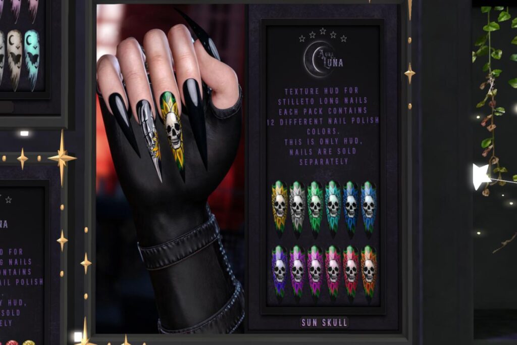 Sun Skull Nail Polish, L$350