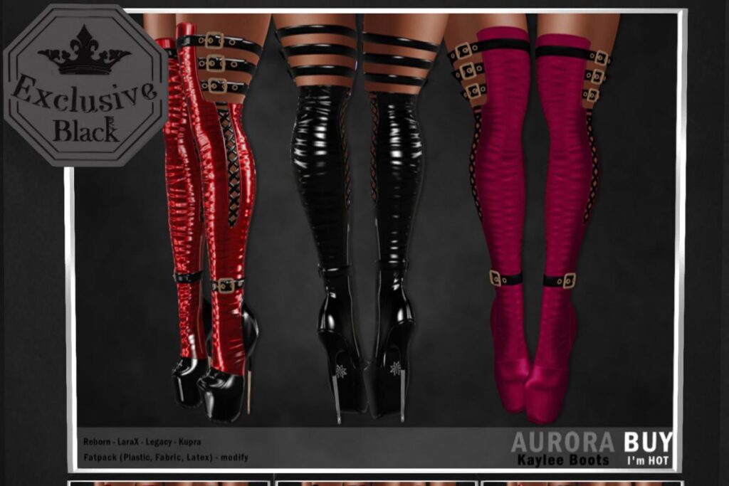 Kaylee Boots - Inithium/Legacy/MaitreyaX/Reborn, L$499 each/L$899 FP