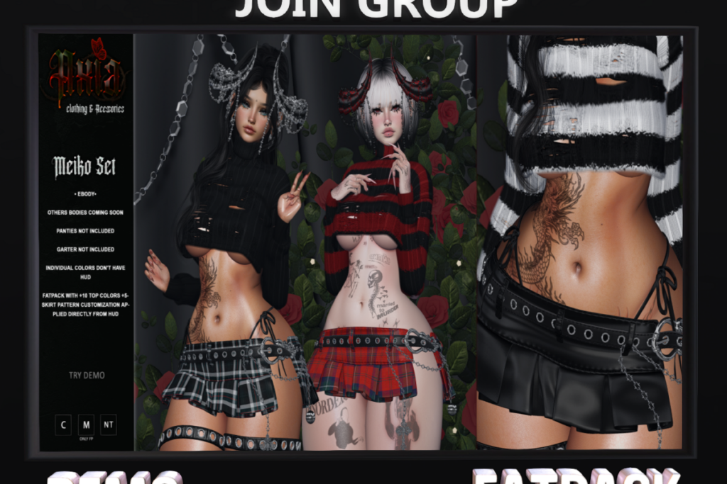 Meiko Set - Reborn, L$350 each/L$1250 FP