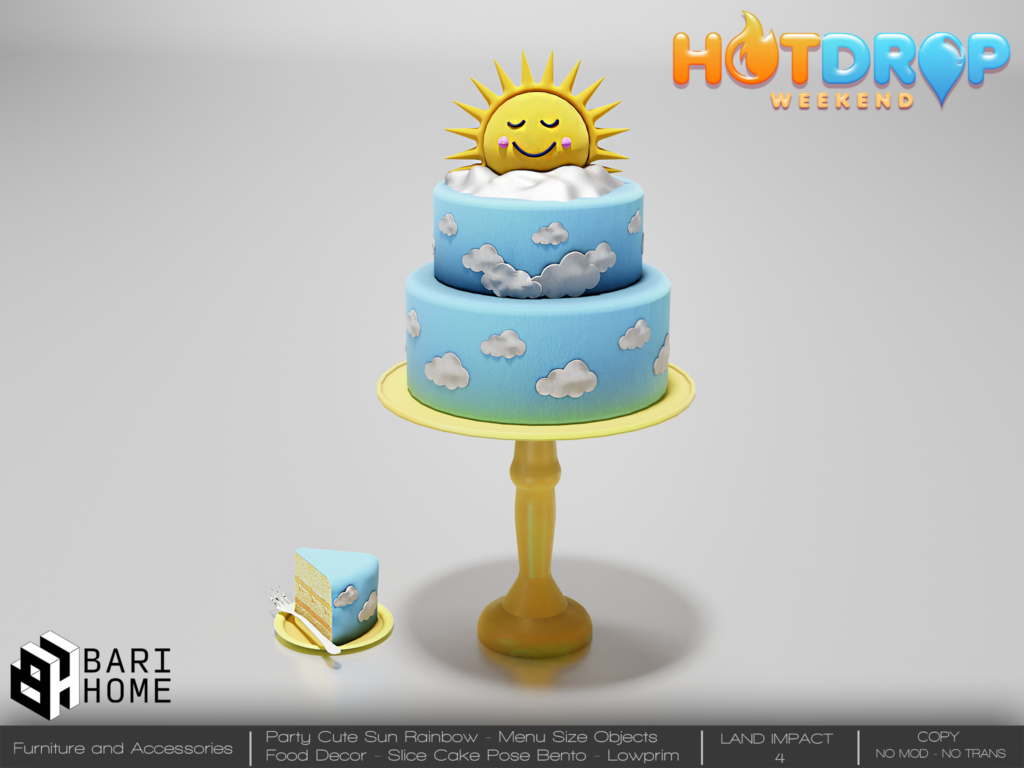 Party Cute Sun Rainbow Cake