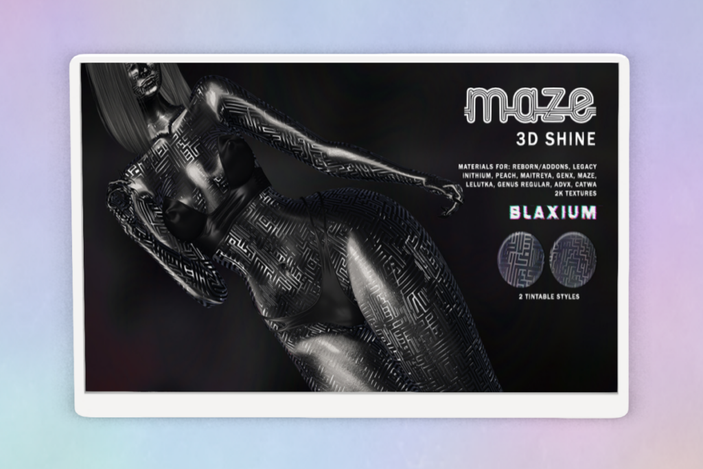 Maze 3D Shine - see ad for fits, L$399 each/L$545 FP