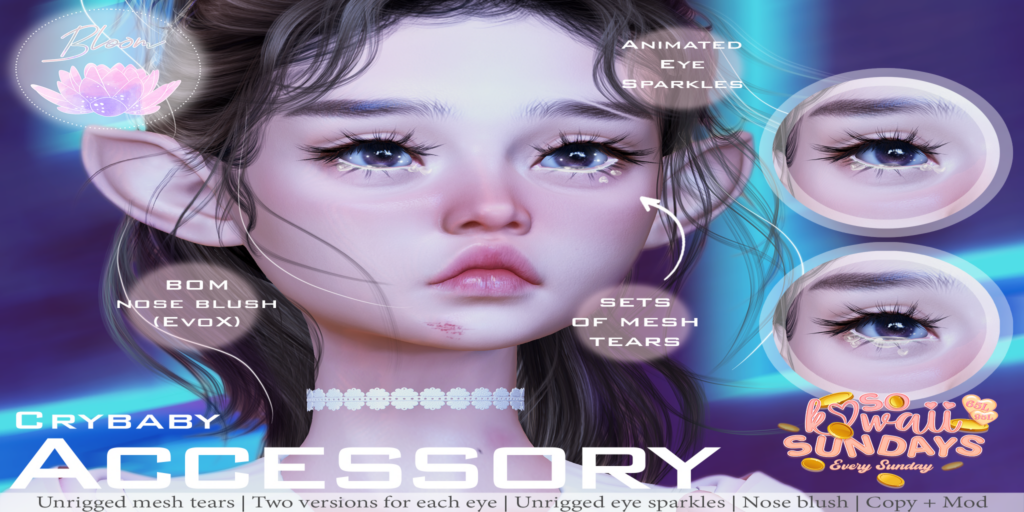 Crybaby Accessories - EvoX	&lt;a href=&quot;http://maps.secondlife.com/secondlife/Optimal/179/19/1601&quot;&gt;Teleport&lt;/a&gt;