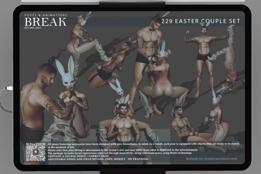 Easter Couple Poses &amp; Props, L$1000