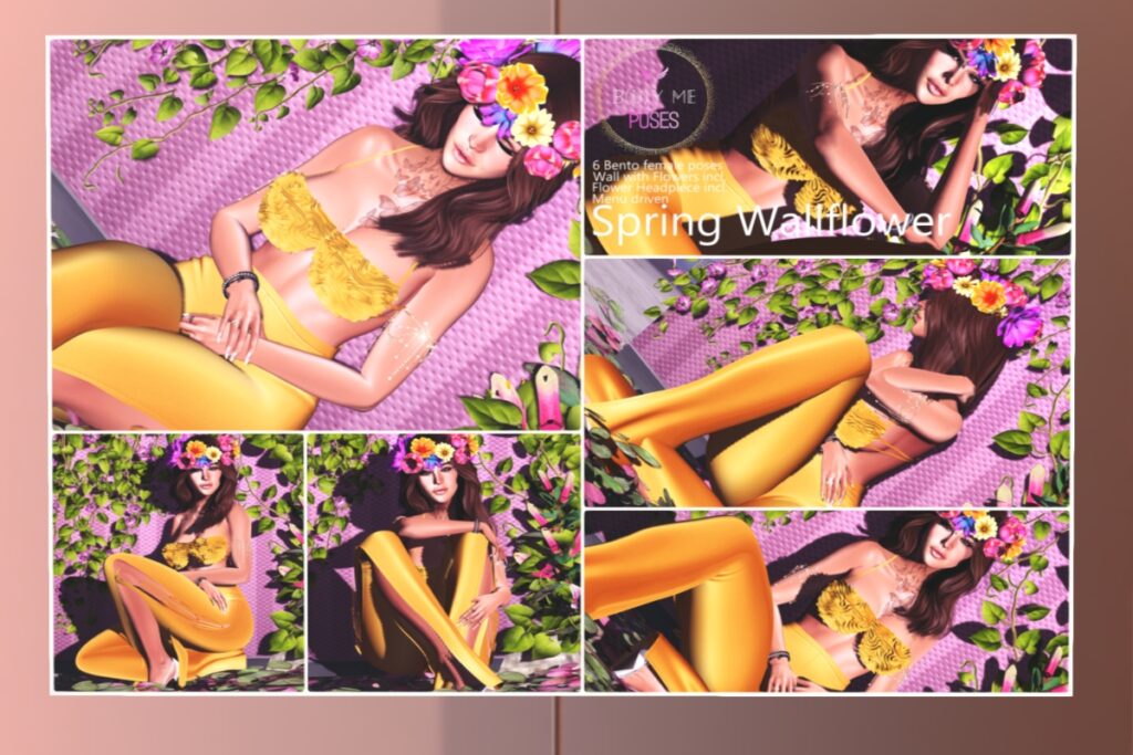 Spring Wallflower Poses &amp; Props, L$350