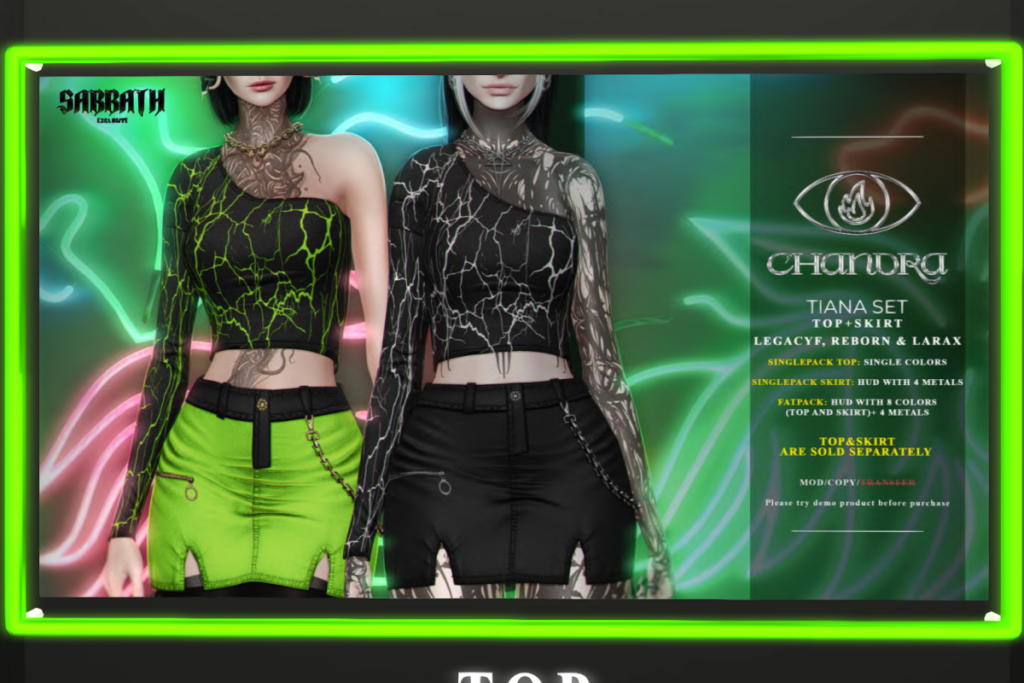 Tiana Top &amp; Skirt - Legacy/MaitreyaX/Reborn, L$200-L$250 each/L$2000 FP