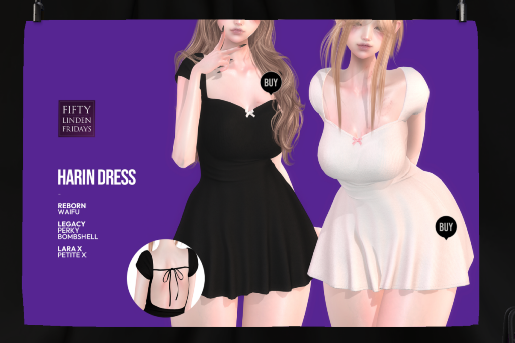 Harin Dress - Legacy/MaitreyaX/Reborn/+mods	http://maps.secondlife.com/secondlife/Dear/124/250/802&quot;&gt;TELEPORT&lt;/a&gt;