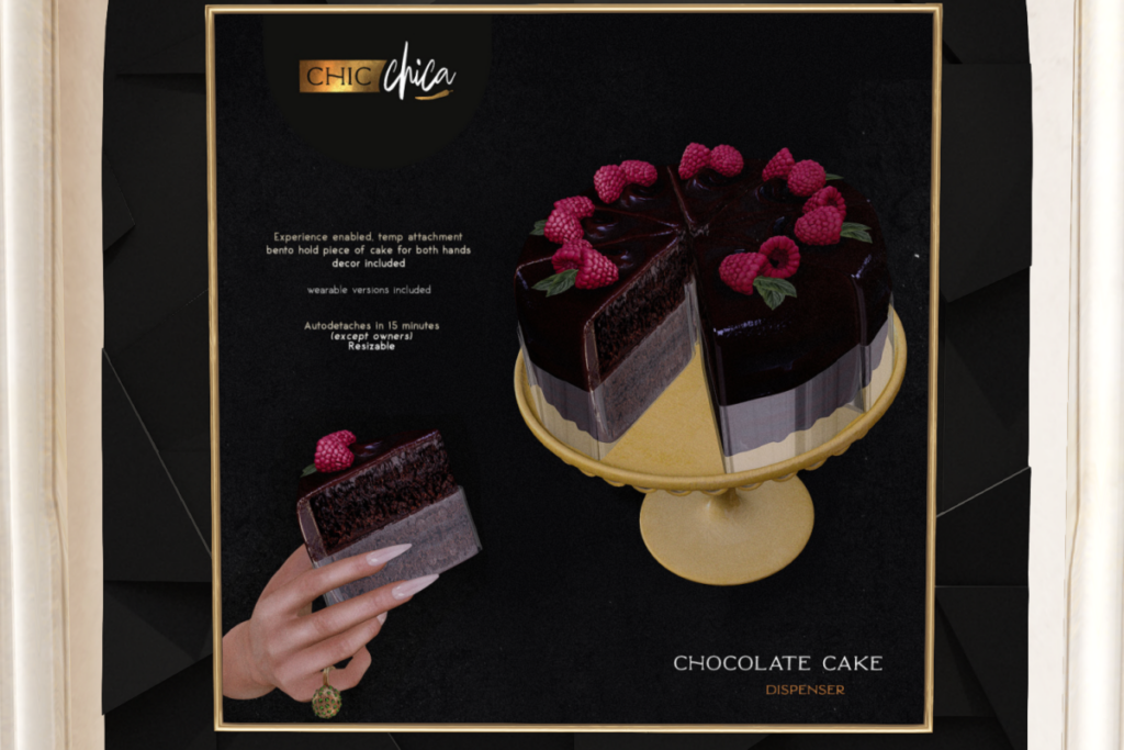 Chocolate Cake Dispenser, L$299