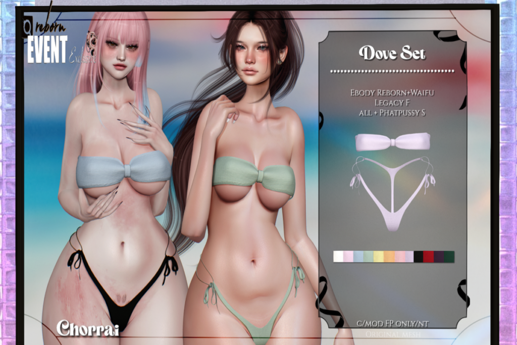 Dove Set - Legacy/Reborn/+mods, L$300 each/L$800 each FP/L$1200 MP