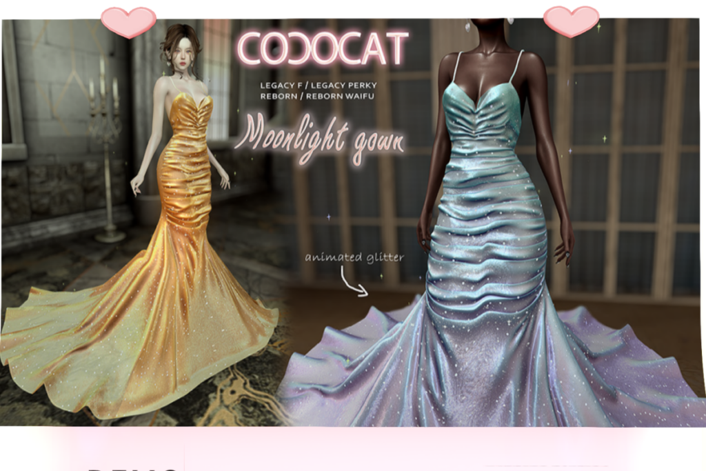 Moonlight Gown - Legacy/MaitreyaX/Reborn/+mods, L$310 each/L$1350 FP