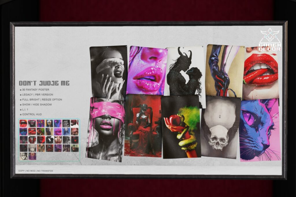 Don&#039;t Judge Me Posters, L$430