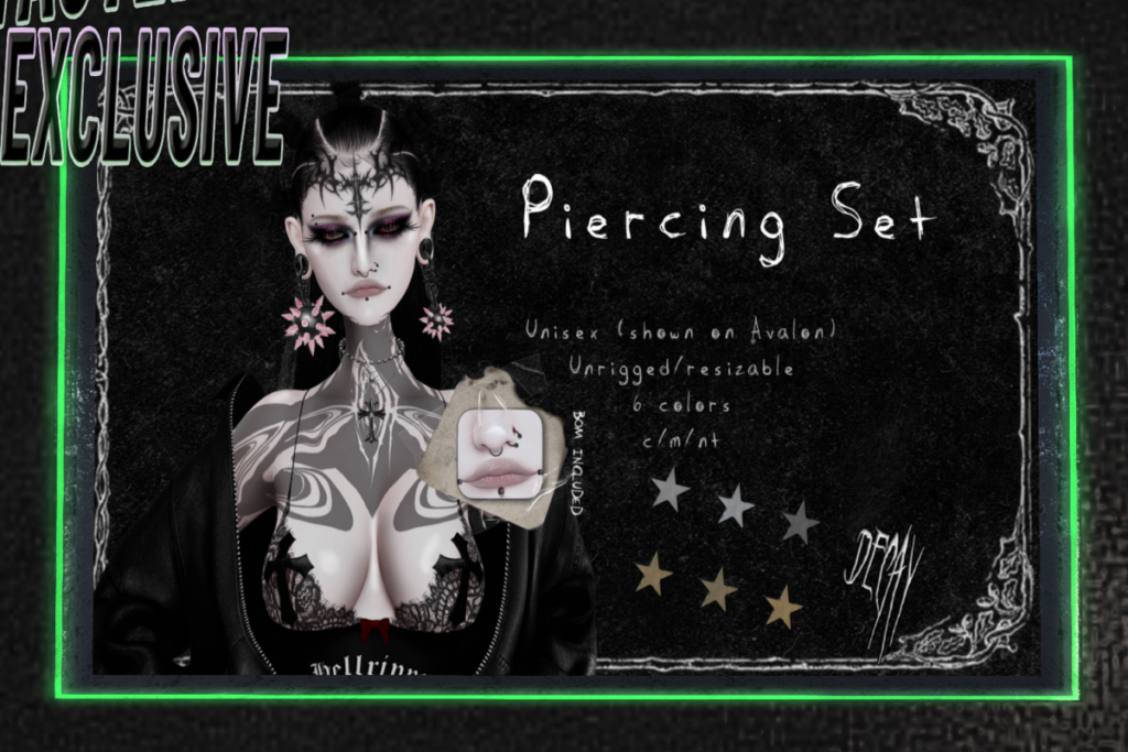 Piercing Set, L$350