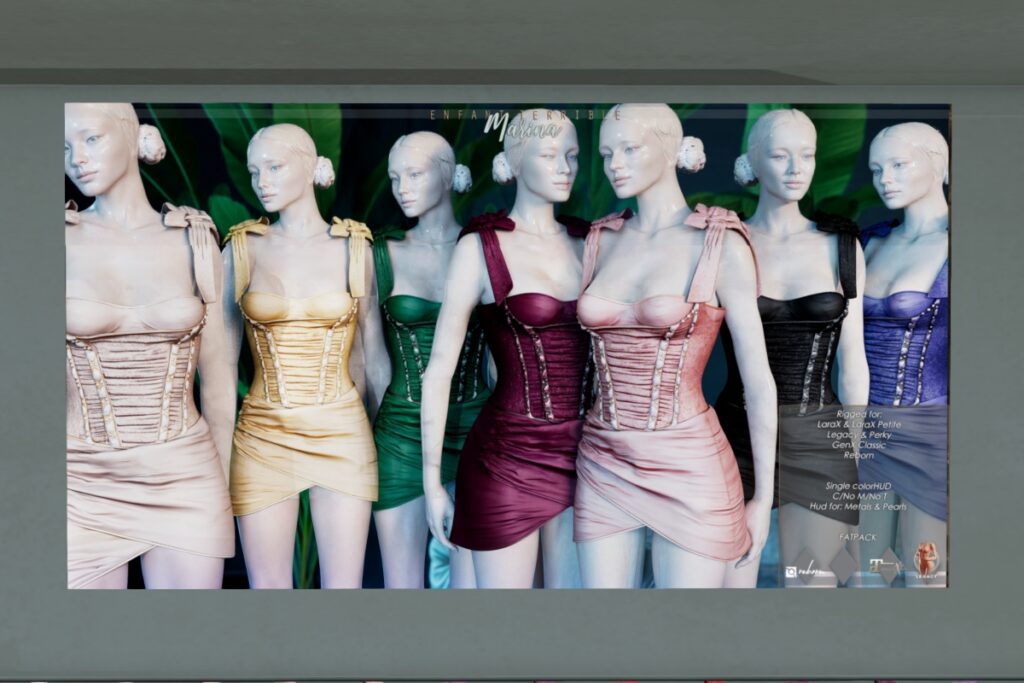 Marina Dress - GenX Classic/Legacy/MaitreyaX/Reborn/+mods, L$318 each/L$1499 FP