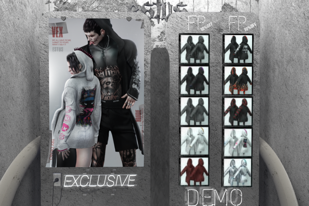 Vex Hoodie - Legacy F+M/Reborn/+mods, L$249 each/L$666 each FP