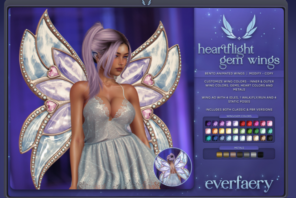 Heartflight Gem Wings, L$400