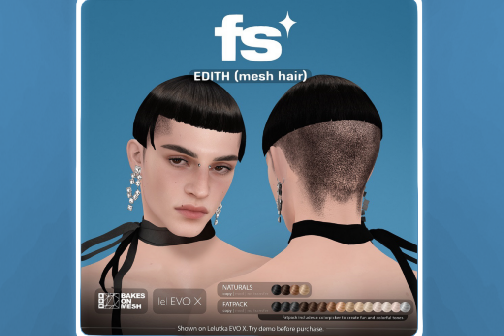 Edith Hair - EvoX, L$350-L$600 each FP