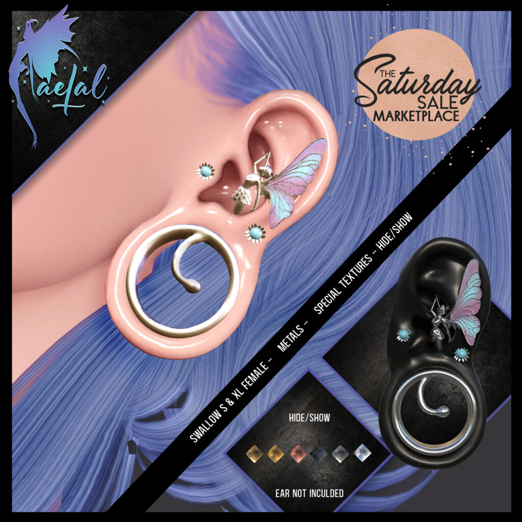 113 Earrings - Swallow Gauged S &amp; XL F Ears