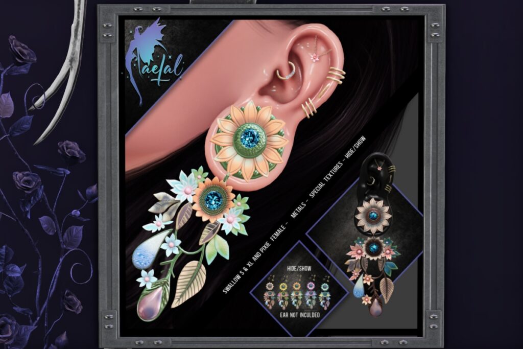 Eden Earrings - Swallow Gauged F S+XL+Pixie, L$229