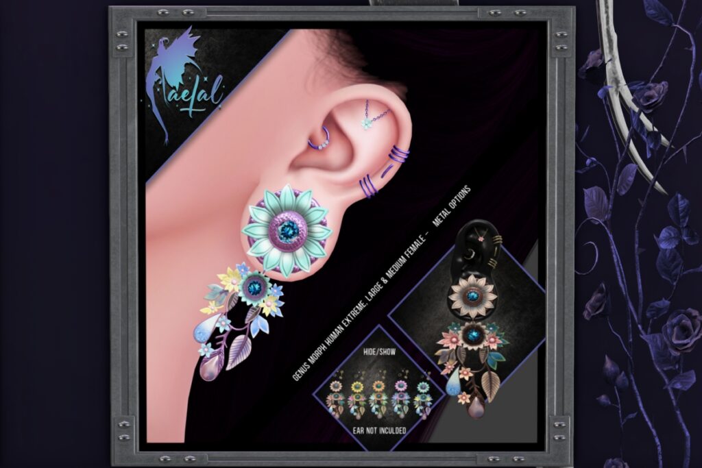 Eden Earrings - Genus Morph Extreme F M+L, L$229