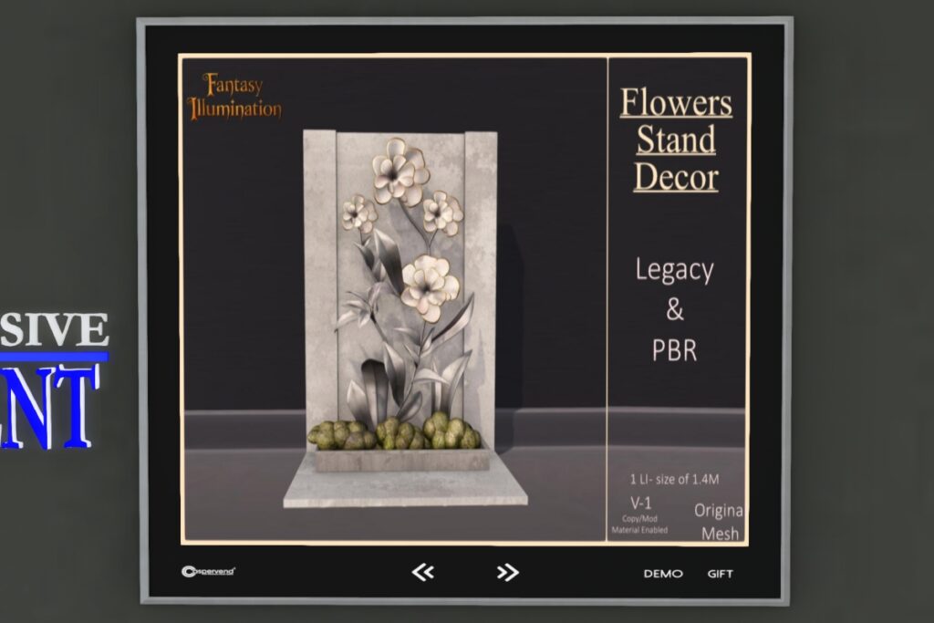 Flowers Stand Decor, L$200