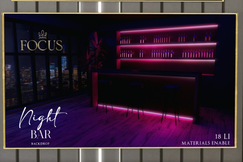 Night Bar Backdrop, L$299