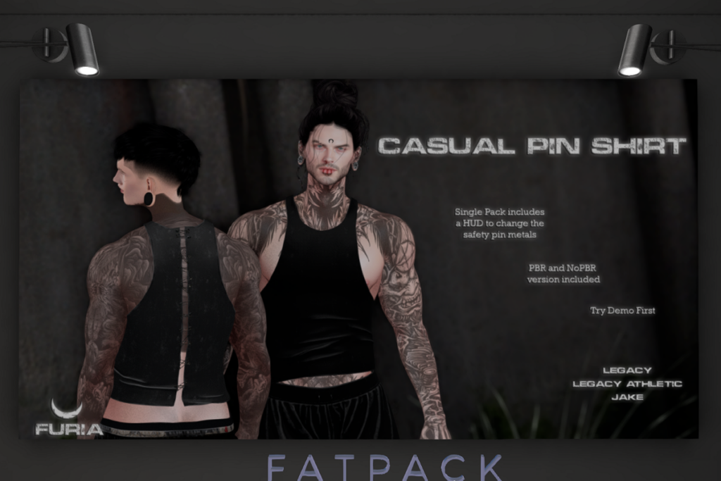 Casual Pin Shirt - Jake/Legacy/+mods, L$299 each/L$1299 FP
