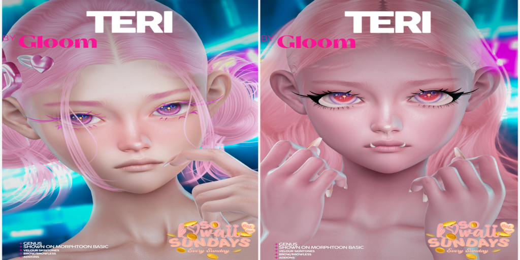 Teri Skin - Genus	&lt;a href=&quot;https://maps.secondlife.com/secondlife/Moonstar/134/168/44&quot;&gt;Teleport&lt;/a&gt;