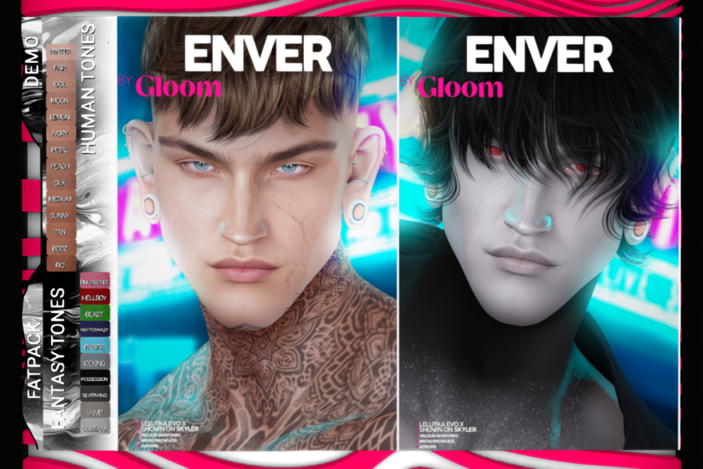 Enver Skin - EvoX, L$690 each/L$1200 FP