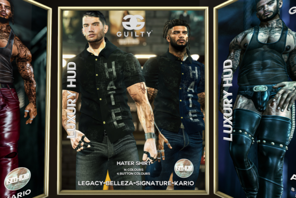 Hater Shirt - Jake/Kario/Legacy/Signature, L$249 each/L$1099 FP