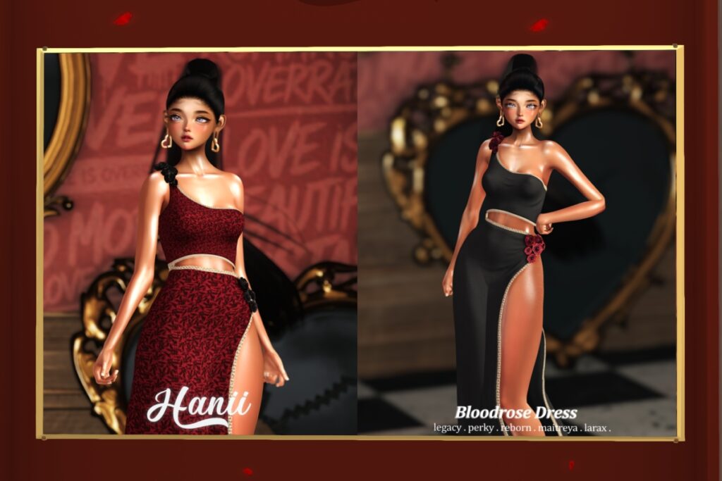 Bloodrose Dress - Legacy/Maitreya/Reborn/+mods, L$250 each/L$1500 FP
