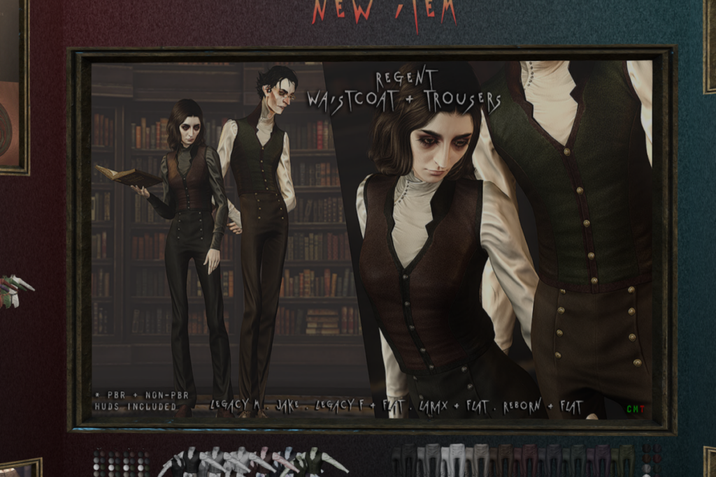 Regent Waistcoat &amp; Trousers - Jake/Legacy M+F/Reborn/+mods, L$500 each/L$750 each FP