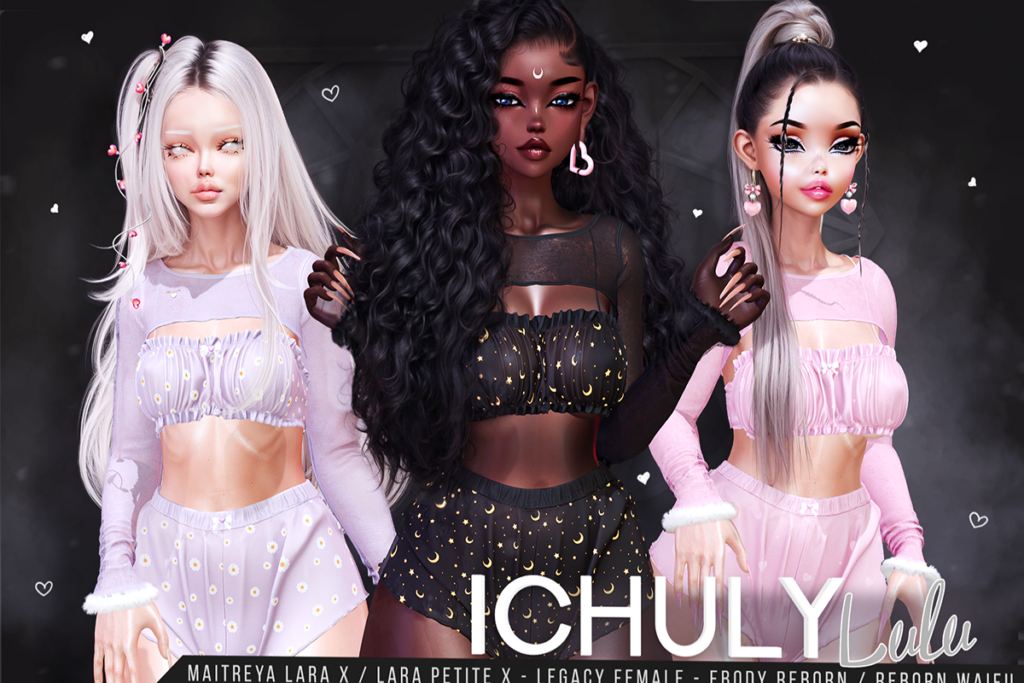Lulu Shirt and Shorts - Legacy/MaitreyaX/Reborn/+mods, L$199-L$299 each/L$999-L$1699 each FP/L$2199 MP