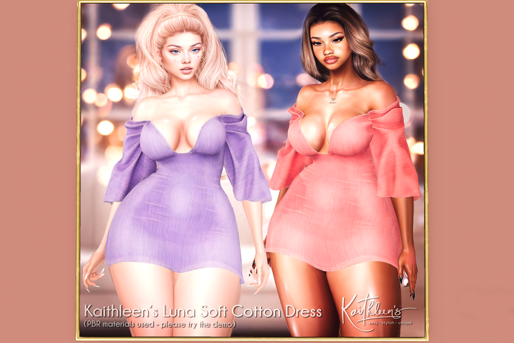 Luna Dress - GenX/Inithium/Legacy/Maitreya/Reborn/+mods, L$289 each/L$1499 FP
