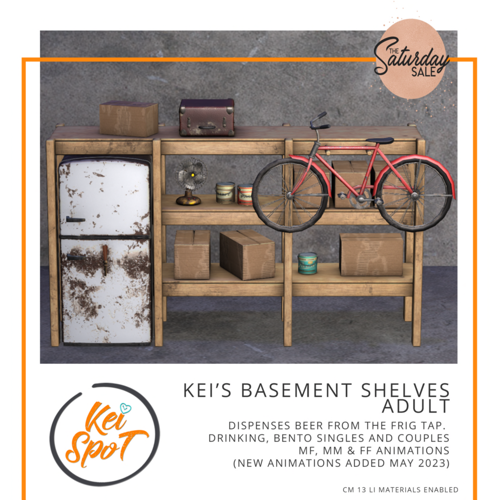 Basement Shelves	&lt;a href=&quot;http://maps.secondlife.com/secondlife/Hardrada/90/104/3801&quot;&gt;Teleport&lt;/a&gt;